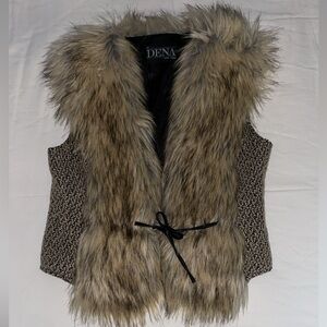 Dena Nee York Faux Fur Vest with Knit Back purchased from Nordstrom